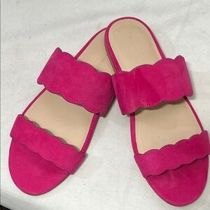 40. Stuart WEITZMAN Santorini Size 5 Pink Women's Slide Sandals